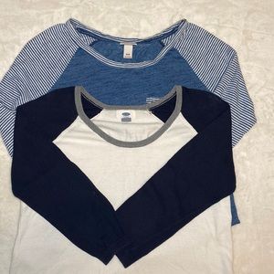 2 Baseball Style Tops